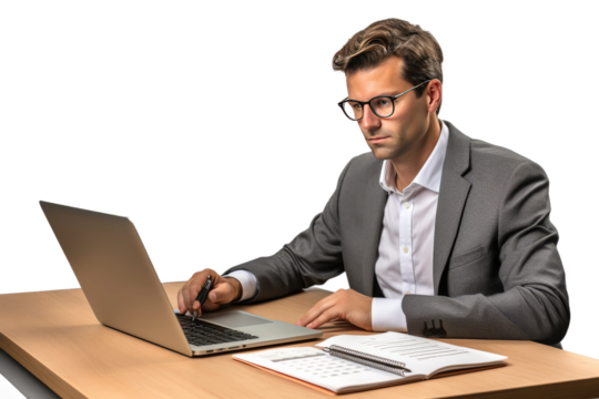 The Digital Maestro on a White or Clear Surface PNG Transparent Background.