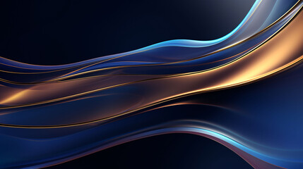 Abstract blue background and golden texture, abstract fashion exhibition event conference theme background display board