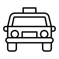 Taxi service icon in thin line style Vector illustration graphic design