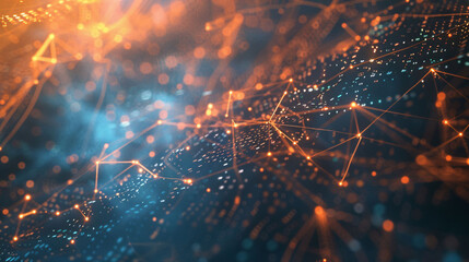 Abstract light three-dimensional luminous particles technology sense KV main visual background