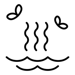 Obraz premium Water pollution icon in thin line style Vector illustration graphic design