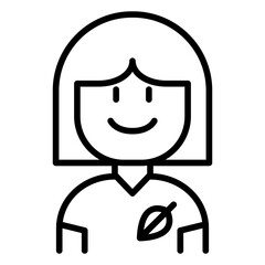 Nature conservationist icon in thin line style Vector illustration graphic design