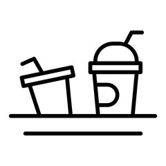 Water pollution icon in thin line style Vector illustration graphic design