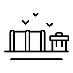 Water pollution icon n thin line style Vector illustration graphic design