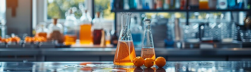 A workspace with molecular gastronomy tools and ingredients, with detailed recipes and a startup s scientific approach to creating unique culinary experiences
