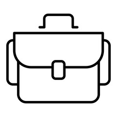 School bag icon in thin line style Vector illustration graphic design