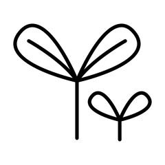 Plant icon in thin line style Vector illustration graphic design