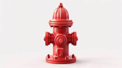 3D rendering of fire hydrant, National Fire Safety Day 3d fire protection concept illustration