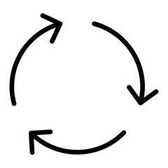 Recycle, Reusable icon in thin line style Vector illustration graphic design