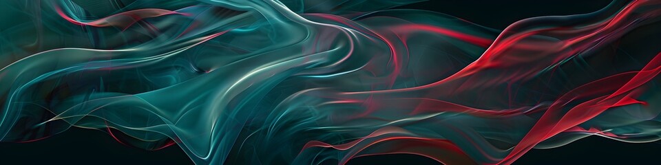 Obraz premium abstract texture of dark teal and red, flowing lines 