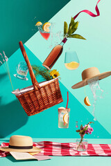 Summer Picnic Fantasy with Floating Refreshments