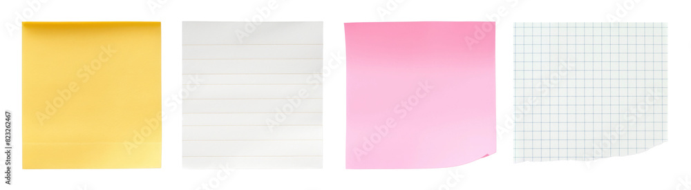 Poster post it paper png element set on transparent background