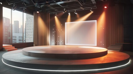 A virtual stage set up for group presentations allowing multiple speakers to practice together.