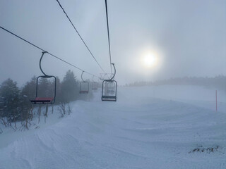 lift in the mountains