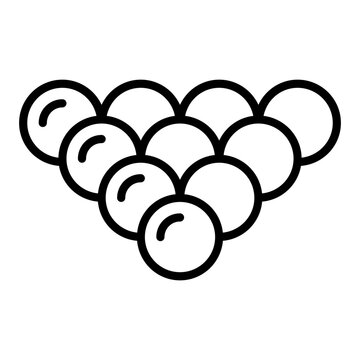 recommend clip art: Snooker balls icon in thin line style Vector illustration graphic design