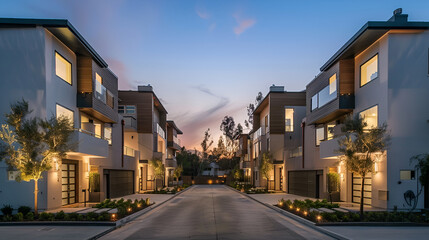 Obraz premium 3d rendering of modern cozy house with pool and parking for in luxurious style and beautiful landscaping on background, Clear summer, business background 