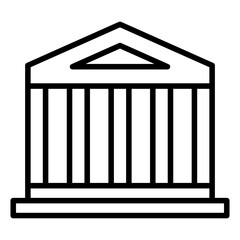 Museum icon in thin line style Vector illustration graphic design