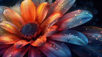 Colorful flower graphic poster PPT background, abstract flower computer wallpaper background