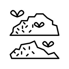 Sawage icon in thin line style Vector illustration graphic design