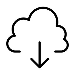 Download data icon in thin line style Vector illustration graphic design