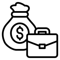 Money Bag Icon Element For Design