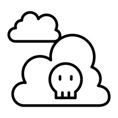 Air pollution icon in thin line style Vector illustration graphic design