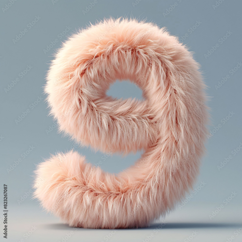 Poster 3d rendering digital font big sale event countdown concept element