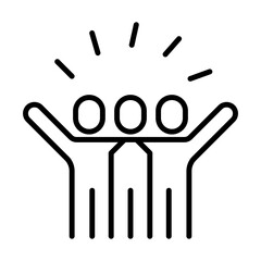 celebration icon in thin line style Vector illustration graphic design