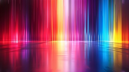 Fototapeta premium Vibrant Neon Rainbow Background for Innovative Product Concepts and Captivating Visuals