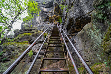 S&auml;chsische Schweiz Deutschland Elbsandstein Barbarine Wandern Felsen Berge Natur