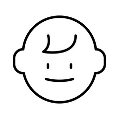 Baby icon in thin line style Vector illustration graphic design
