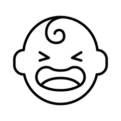 Baby icon in thin line style Vector illustration graphic design