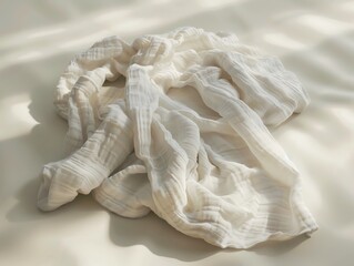 Obraz premium A 3D render of a baby muslin swaddle blanket