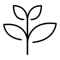 Tree, Sprout icon in thin line style Vector illustration graphic design