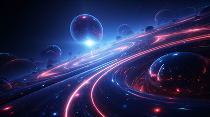 Particle universe vortex internet technology technology poster background