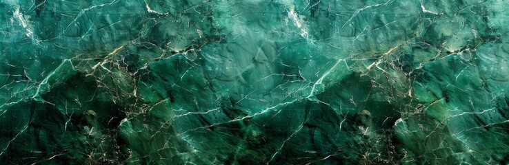 A flat texture of dark green marble, with visible veining and subtle light reflections