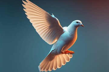 Fototapeta premium AI-generated illustration of a pigeon on a blue background