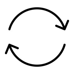Refresh icon in thin line style Vector illustration graphic design
