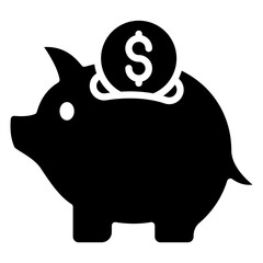 Obraz premium Piggy Bank Icon Element For Design