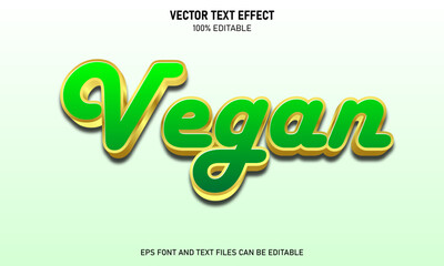 Vegan editable text effect trending style modern