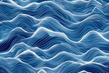 Obraz premium Waves pattern Seamless pattern futuristic background 