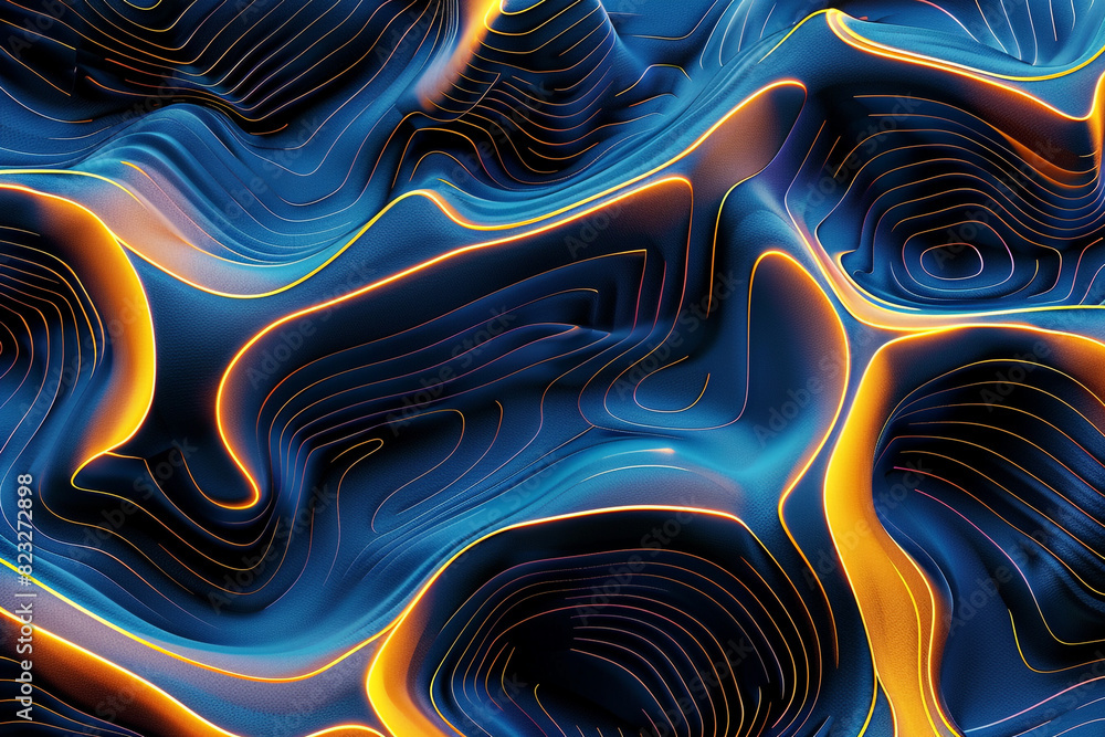 Poster waves pattern seamless pattern futuristic background