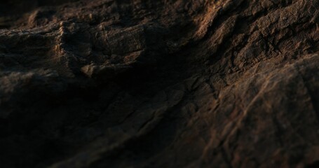 Stony Surface Close-Up with Natural Shadows on Sunset.