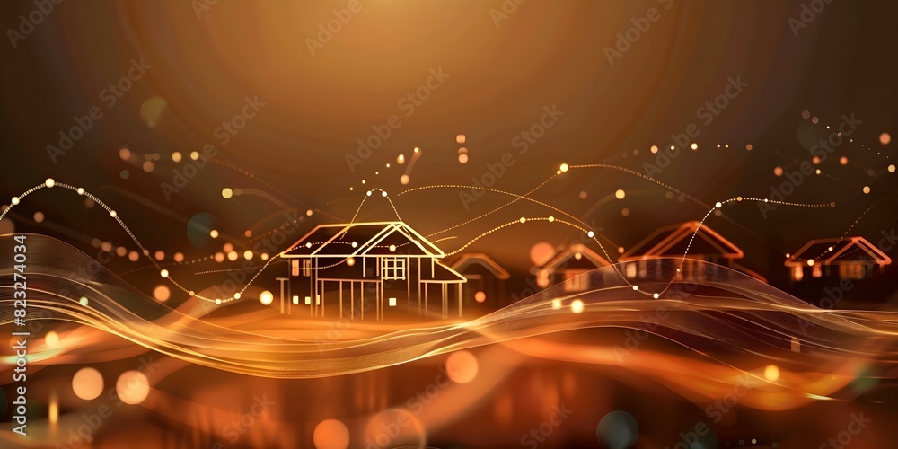 Poster efficient real estate transactions: how blockchain-enabled smart contracts streamline deals. concept
