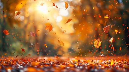 Leaves Fluttering in the Air