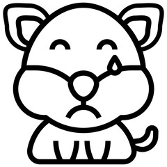 CRY,dog,feelings,emotion,animal.svg