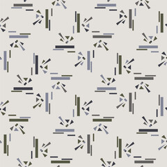 Abstract shapes geometric motif basic pattern. Modern fabric design textile swatch all over print block. 