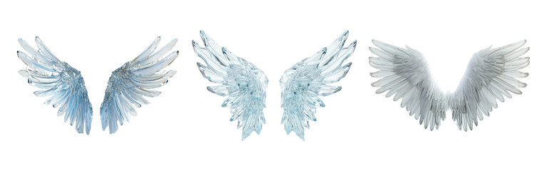 Obraz premium 3d transparent glass png element set on transparent background