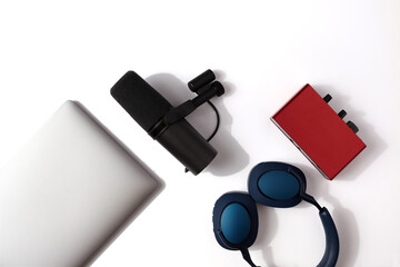 Obraz premium Home Studio Recording Equipment Flat Lay