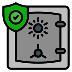 Safe Lock Icon Element For Design